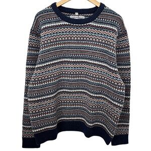 Schott Bros. NYC Wool Blend Men’s Fair Isle Sweater XL